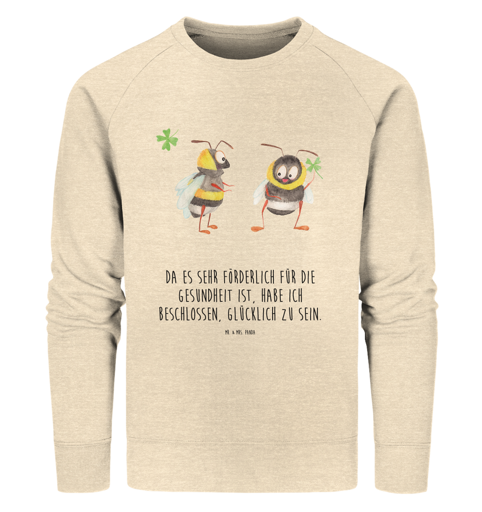 Organic Pullover Hummeln mit Kleeblatt Pullover, Pullover Männer, Pullover Frauen, Sweatshirt, Sweatshirt Männer, Sweatshirt Frauen, Unisex, Tiermotive, Gute Laune, lustige Sprüche, Tiere, Hummel, Biene, Spruch positiv, Biene Deko, Spruch schön, glücklich sein, glücklich werden, Spruch fröhlich