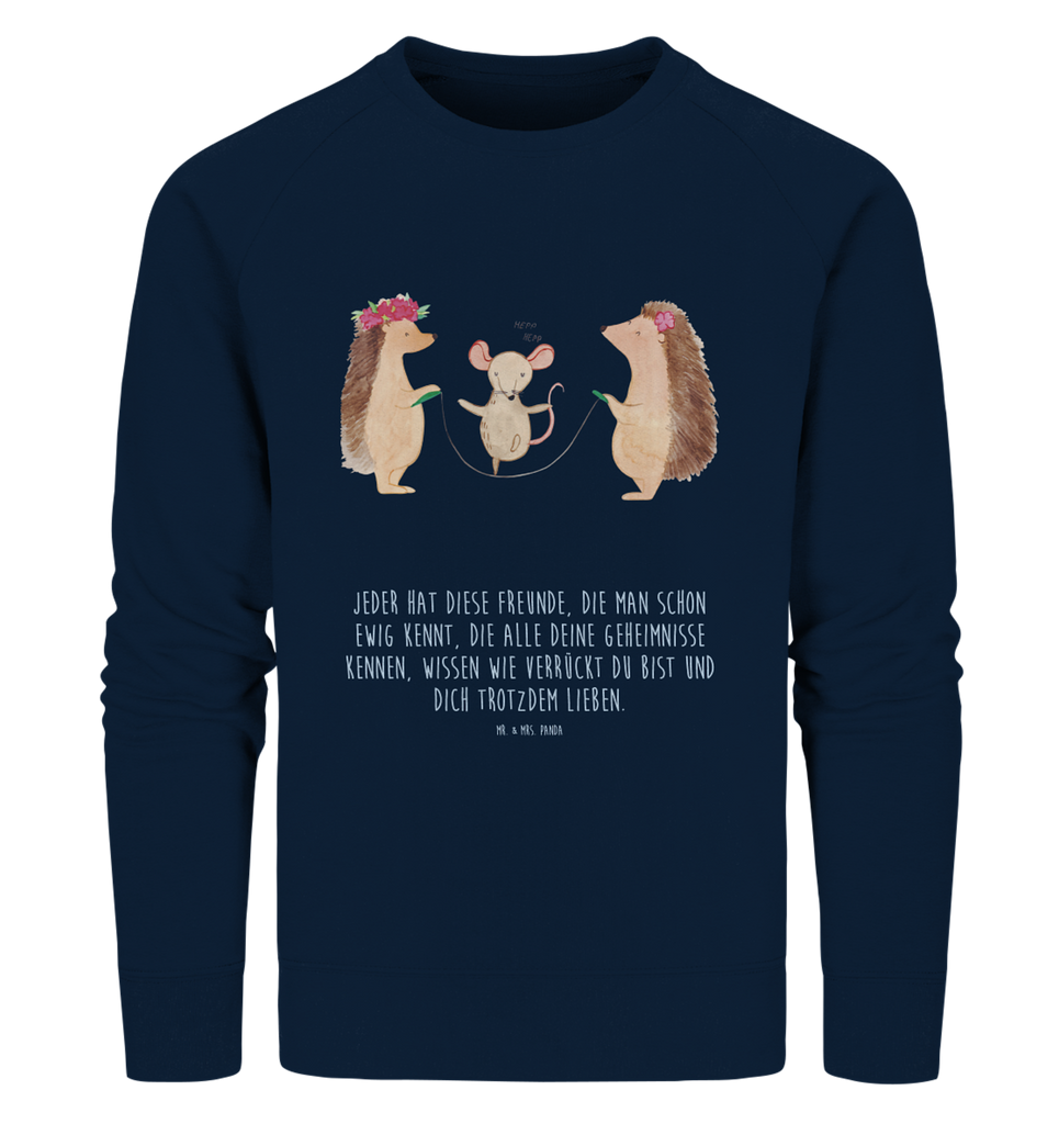 Organic Pullover Igel Seilhüpfen Pullover, Pullover Männer, Pullover Frauen, Sweatshirt, Sweatshirt Männer, Sweatshirt Frauen, Unisex, Tiermotive, Gute Laune, lustige Sprüche, Tiere, Igel, Maus, Seilspringen, Seilhüpfen, Kinder, Kindergarten