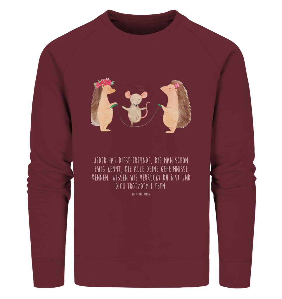 Organic Pullover Igel Seilhüpfen Pullover, Pullover Männer, Pullover Frauen, Sweatshirt, Sweatshirt Männer, Sweatshirt Frauen, Unisex, Tiermotive, Gute Laune, lustige Sprüche, Tiere, Igel, Maus, Seilspringen, Seilhüpfen, Kinder, Kindergarten