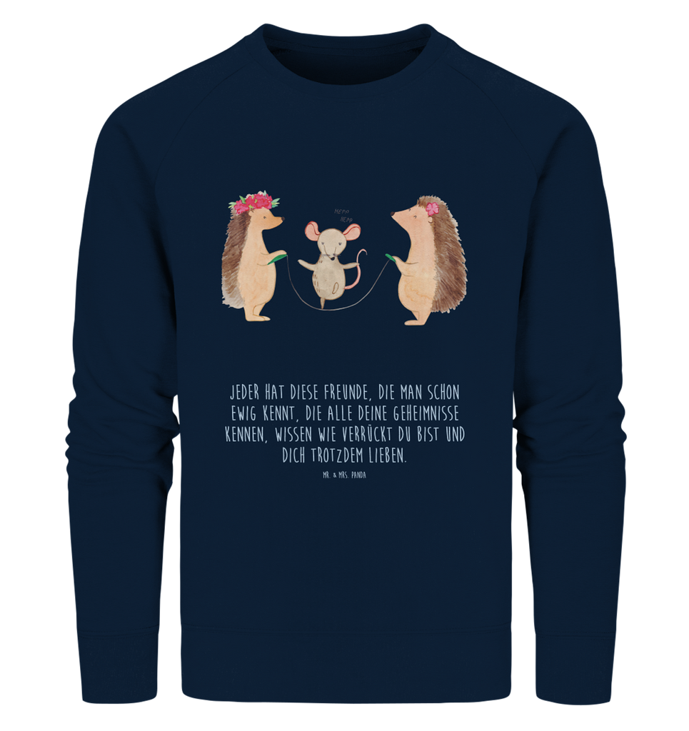 Organic Pullover Igel Seilhüpfen Pullover, Pullover Männer, Pullover Frauen, Sweatshirt, Sweatshirt Männer, Sweatshirt Frauen, Unisex, Tiermotive, Gute Laune, lustige Sprüche, Tiere, Igel, Maus, Seilspringen, Seilhüpfen, Kinder, Kindergarten