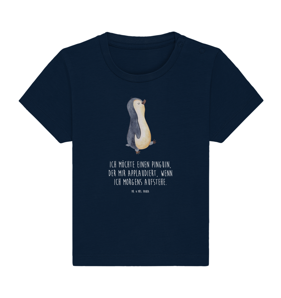 Organic Baby Shirt Pinguin marschierend Baby T-Shirt, Jungen Baby T-Shirt, Mädchen Baby T-Shirt, Shirt, Pinguin, Pinguine, Frühaufsteher, Langschläfer, Bruder, Schwester, Familie
