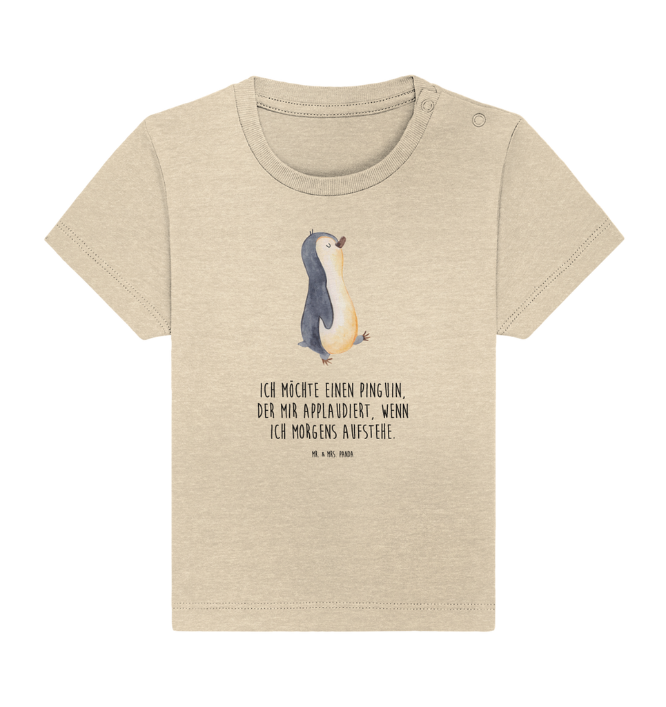 Organic Baby Shirt Pinguin marschierend Baby T-Shirt, Jungen Baby T-Shirt, Mädchen Baby T-Shirt, Shirt, Pinguin, Pinguine, Frühaufsteher, Langschläfer, Bruder, Schwester, Familie