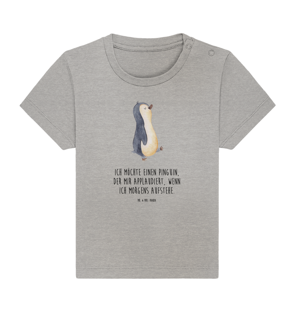 Organic Baby Shirt Pinguin marschierend Baby T-Shirt, Jungen Baby T-Shirt, Mädchen Baby T-Shirt, Shirt, Pinguin, Pinguine, Frühaufsteher, Langschläfer, Bruder, Schwester, Familie