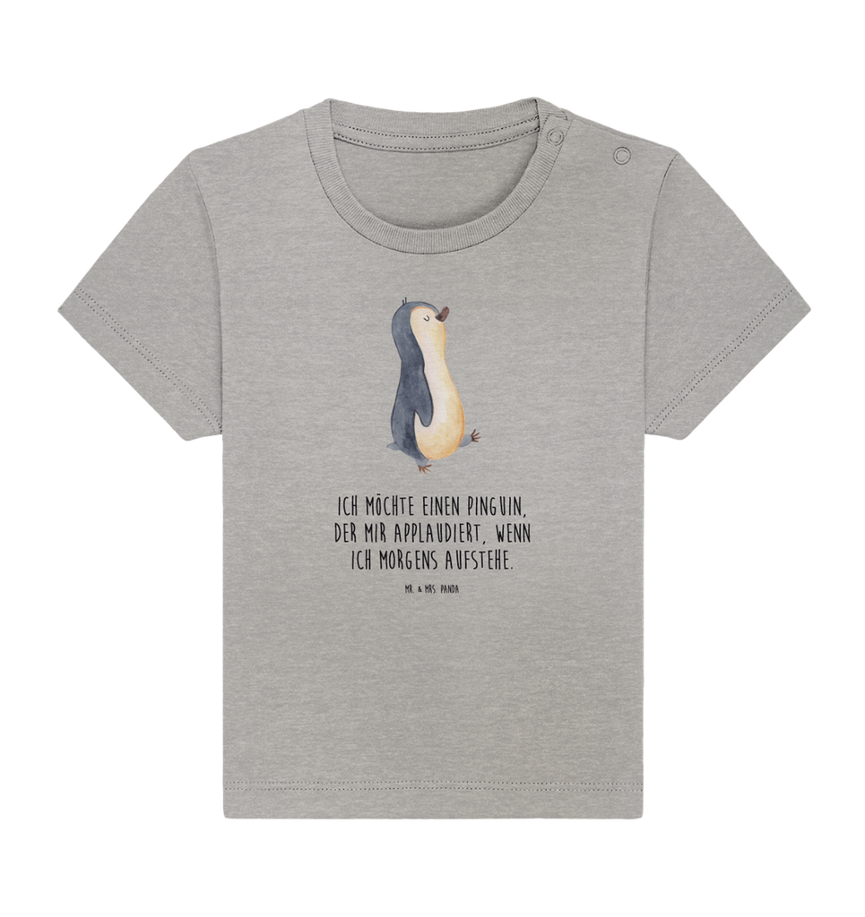 Organic Baby Shirt Pinguin marschierend Baby T-Shirt, Jungen Baby T-Shirt, Mädchen Baby T-Shirt, Shirt, Pinguin, Pinguine, Frühaufsteher, Langschläfer, Bruder, Schwester, Familie