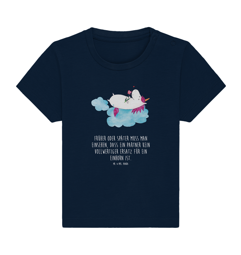 Organic Baby Shirt Einhorn verliebt auf Wolke Baby T-Shirt, Jungen Baby T-Shirt, Mädchen Baby T-Shirt, Shirt, Einhorn, Einhörner, Einhorn Deko, Pegasus, Unicorn, verliebt, Liebe, Liebesbeweis, Freundin, Wolke