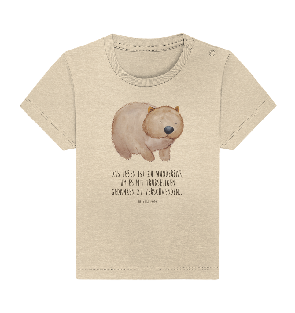 Organic Baby Shirt Wombat Baby T-Shirt, Jungen Baby T-Shirt, Mädchen Baby T-Shirt, Shirt, Tiermotive, Gute Laune, lustige Sprüche, Tiere, Wombat, Das Leben ist schön, Motivation, Spruch, Australien
