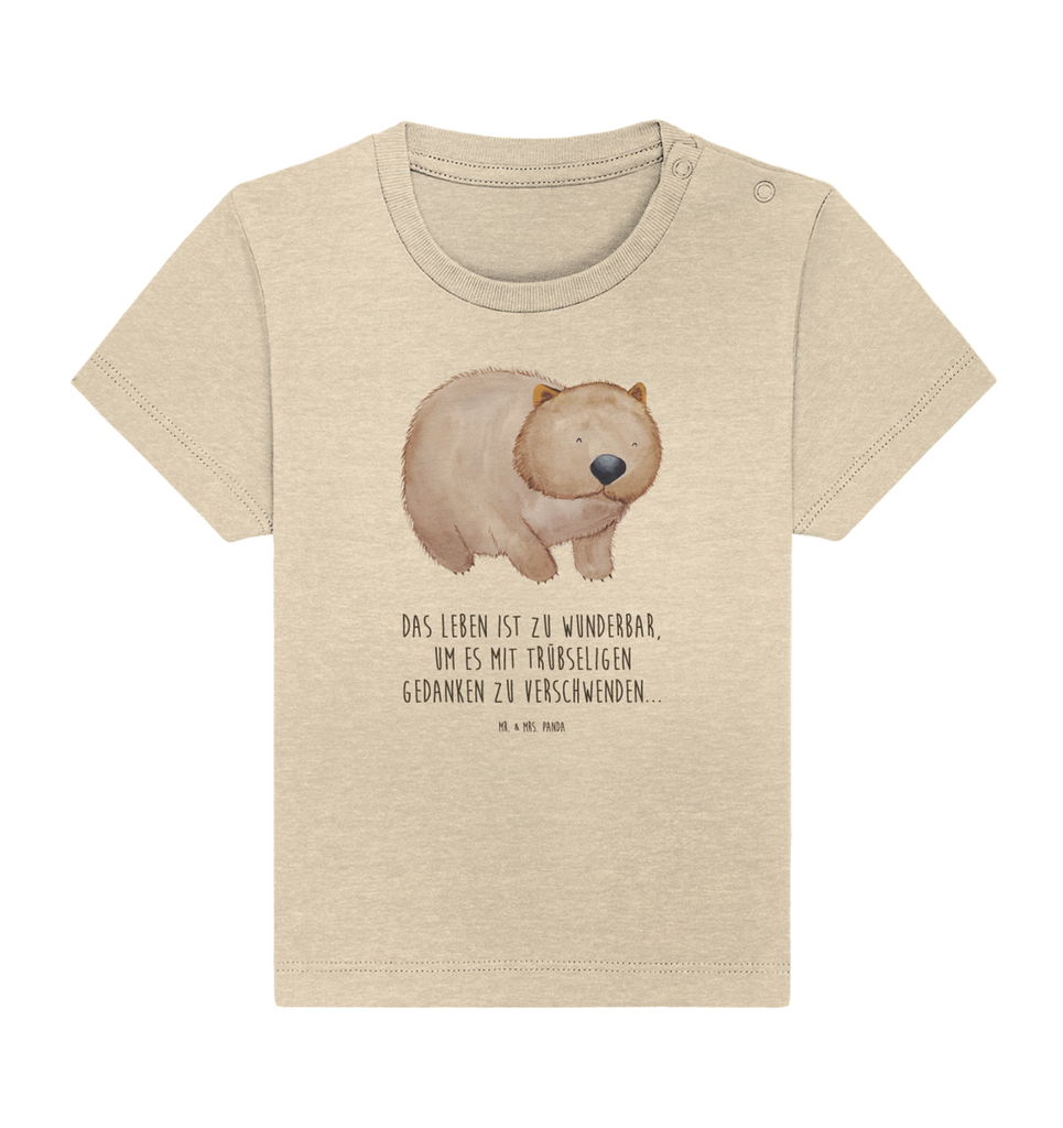 Organic Baby Shirt Wombat Baby T-Shirt, Jungen Baby T-Shirt, Mädchen Baby T-Shirt, Shirt, Tiermotive, Gute Laune, lustige Sprüche, Tiere, Wombat, Das Leben ist schön, Motivation, Spruch, Australien