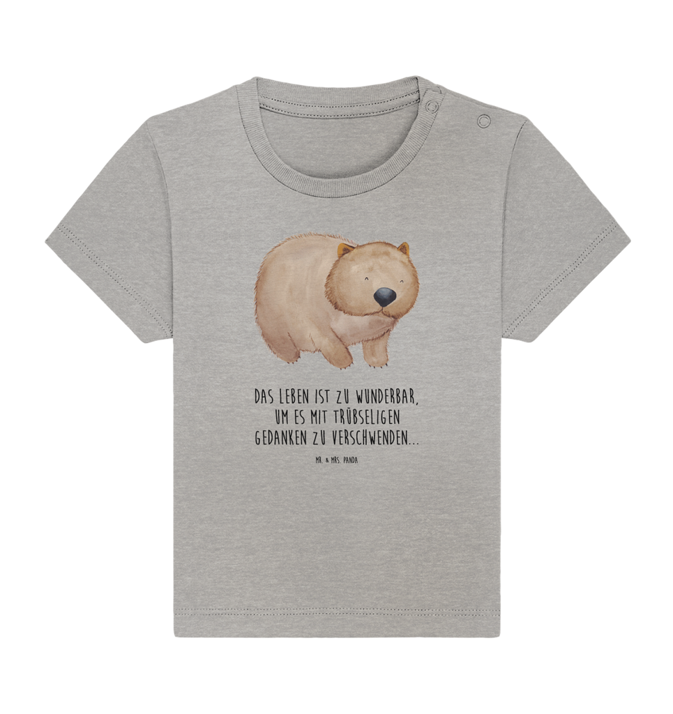 Organic Baby Shirt Wombat Baby T-Shirt, Jungen Baby T-Shirt, Mädchen Baby T-Shirt, Shirt, Tiermotive, Gute Laune, lustige Sprüche, Tiere, Wombat, Das Leben ist schön, Motivation, Spruch, Australien