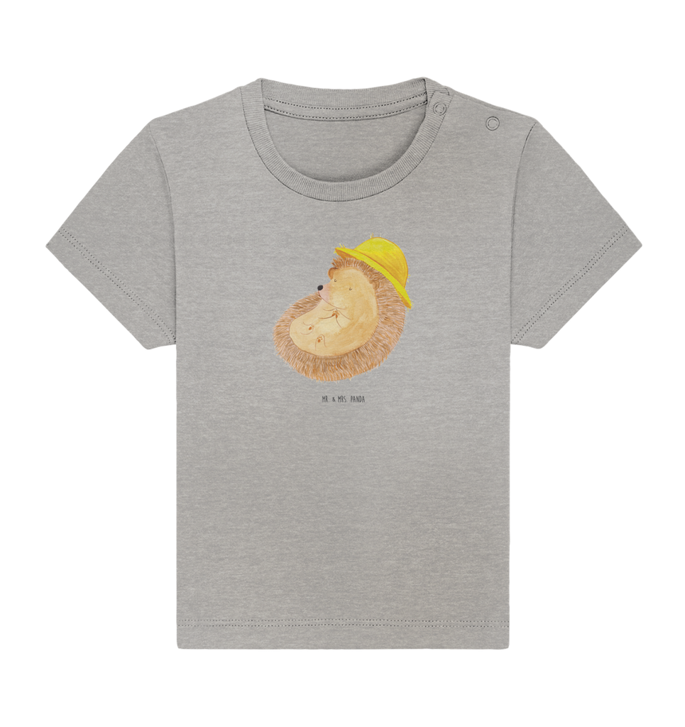 Organic Baby Shirt Igel betet Baby T-Shirt, Jungen Baby T-Shirt, Mädchen Baby T-Shirt, Shirt, Tiermotive, Gute Laune, lustige Sprüche, Tiere, Igel, Igel mit Hut, Sonnenhut, Gott, Amen, beten, Leben, Dankbarkeit, Dankbar sein, dankbar, genießen