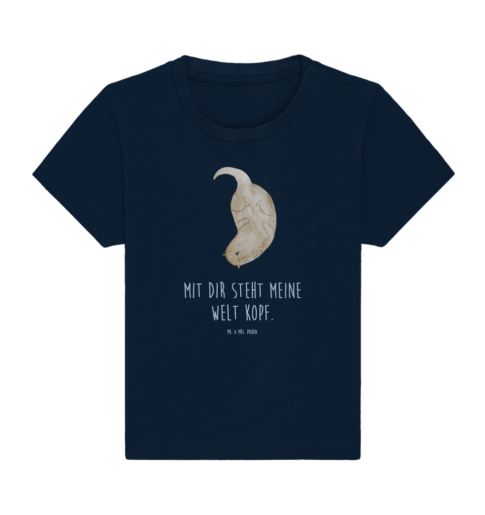 Organic Baby Shirt Otter kopfüber Baby T-Shirt, Jungen Baby T-Shirt, Mädchen Baby T-Shirt, Shirt, Otter, Fischotter, Seeotter, Otter Seeotter See Otter