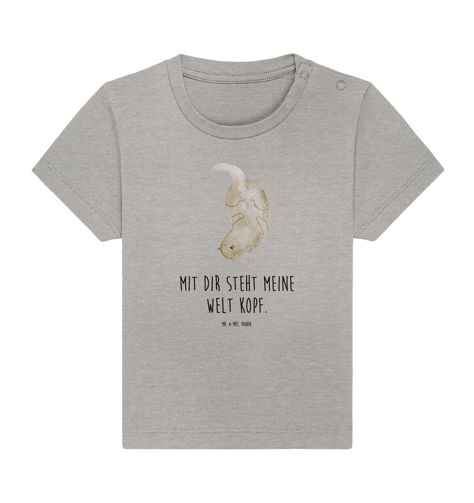 Organic Baby Shirt Otter kopfüber Baby T-Shirt, Jungen Baby T-Shirt, Mädchen Baby T-Shirt, Shirt, Otter, Fischotter, Seeotter, Otter Seeotter See Otter
