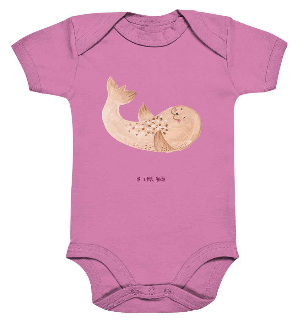Organic Baby Body Robbe liegend Babykleidung, Babystrampler, Strampler, Wickelbody, Baby Erstausstattung, Junge, Mädchen, Tiermotive, Gute Laune, lustige Sprüche, Tiere, Robbe, Robben, Seehund, Strand, Meerestier, Ostsee, Nordsee, Lachen, Freude