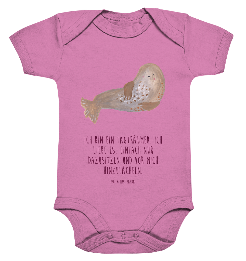 Organic Baby Body Robbe lachend Babykleidung, Babystrampler, Strampler, Wickelbody, Baby Erstausstattung, Junge, Mädchen, Tiermotive, Gute Laune, lustige Sprüche, Tiere, Robbe, Robben, Seehund, Strand, Meerestier, Ostsee, Nordsee