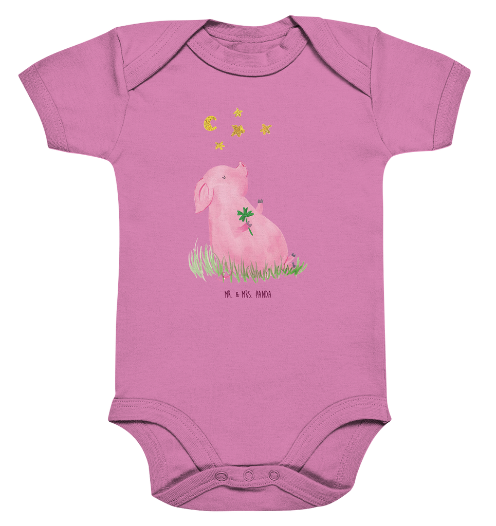 Organic Baby Body Glücksschwein Babykleidung, Babystrampler, Strampler, Wickelbody, Baby Erstausstattung, Junge, Mädchen, Tiermotive, Gute Laune, lustige Sprüche, Tiere, Glücksschwein. Glück, Schwein, Schweinchen, Sterne, Sernchen, Ziele, Träume, Motivation, Glücksbringer
