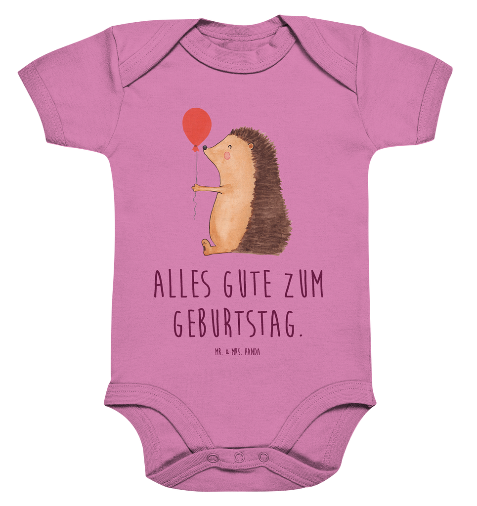 Organic Baby Body Igel mit Luftballon Babykleidung, Babystrampler, Strampler, Wickelbody, Baby Erstausstattung, Junge, Mädchen, Tiermotive, Gute Laune, lustige Sprüche, Tiere, Igel, Geburtstag, Herzlichen Glückwunsch, Glückwunsch, Geburtstagskind, Ballon, Happy Birthday