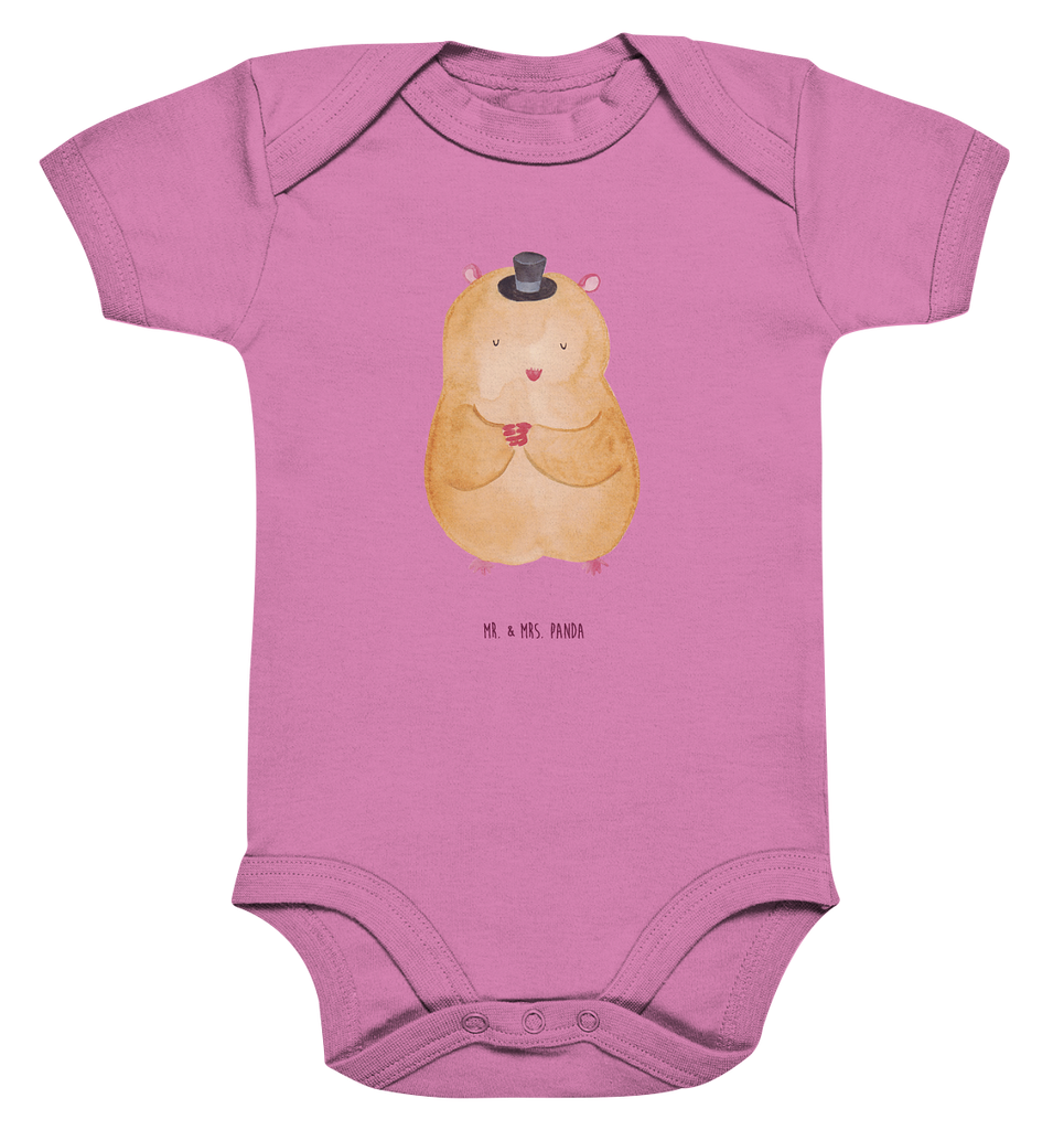 Organic Baby Body Hamster mit Hut Babykleidung, Babystrampler, Strampler, Wickelbody, Baby Erstausstattung, Junge, Mädchen, Tiermotive, Gute Laune, lustige Sprüche, Tiere, Hamster, Hut, Magier, Zylinder, Zwerghamster, Zauberer, Houdini