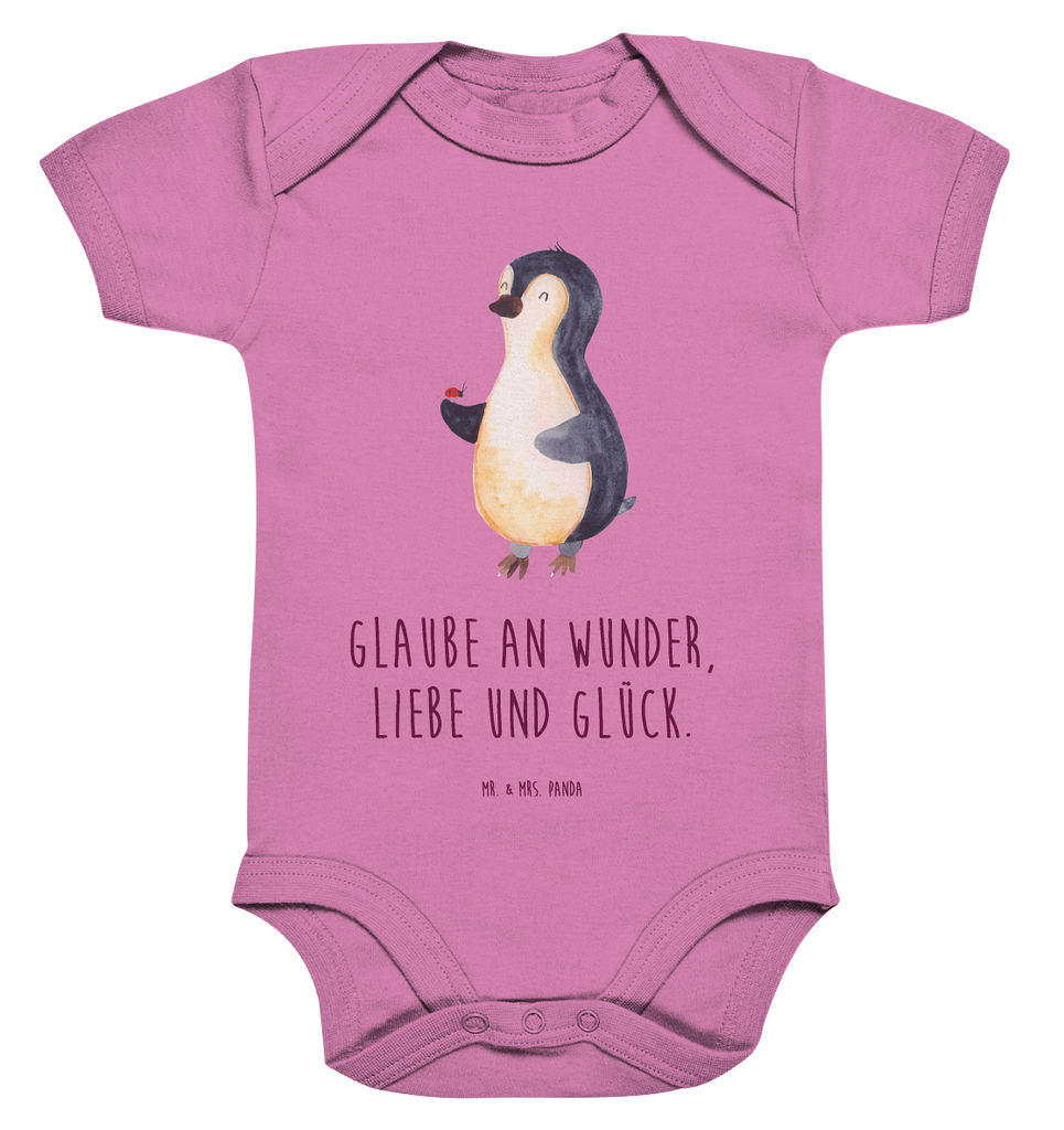 Organic Baby Body Pinguin Marienkäfer Babykleidung, Babystrampler, Strampler, Wickelbody, Baby Erstausstattung, Junge, Mädchen, Pinguin, Pinguine, Marienkäfer, Liebe, Wunder, Glück, Freude, Lebensfreude
