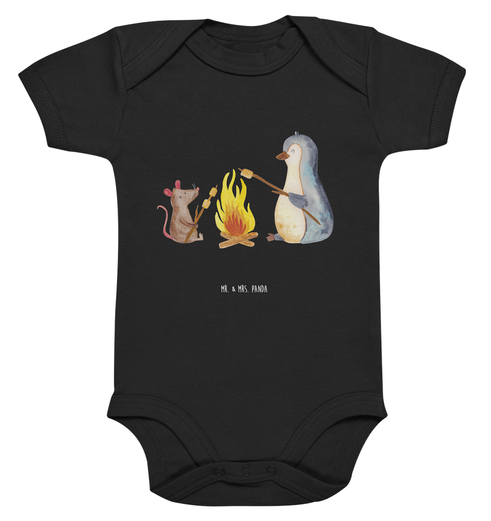 Organic Baby Body Pinguin Lagerfeuer Babykleidung, Babystrampler, Strampler, Wickelbody, Baby Erstausstattung, Junge, Mädchen, Pinguin, Maus, Pinguine, Lagerfeuer, Leben, Arbeit, Job, Motivation, Büro, Büroalltag, Lebensspruch, Lebensmotivation, Neustart, Liebe, grillen, Feuer, Marshmallows