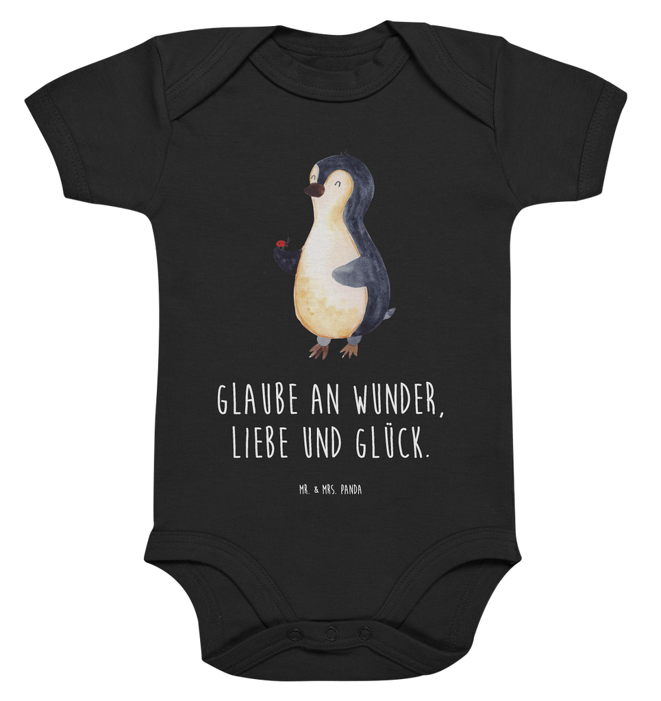 Organic Baby Body Pinguin Marienkäfer Babykleidung, Babystrampler, Strampler, Wickelbody, Baby Erstausstattung, Junge, Mädchen, Pinguin, Pinguine, Marienkäfer, Liebe, Wunder, Glück, Freude, Lebensfreude