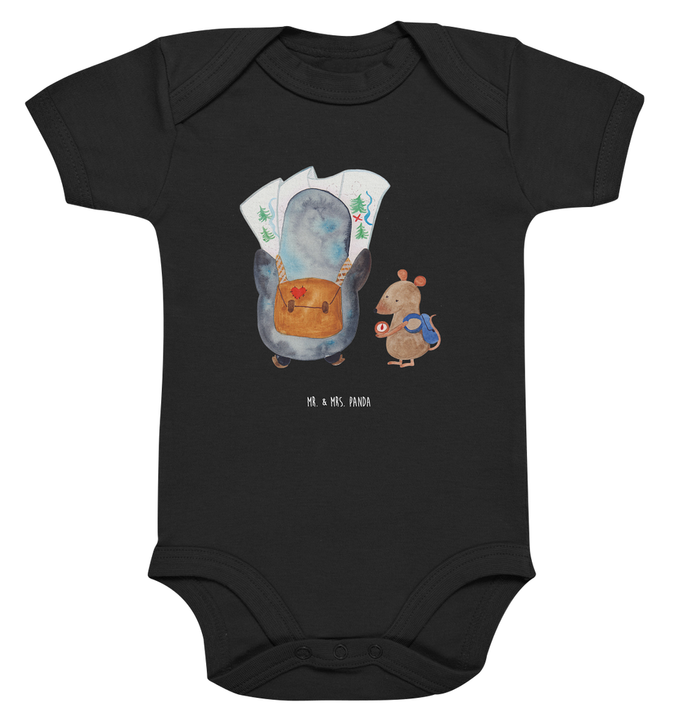 Organic Baby Body Pinguin & Maus Wanderer Babykleidung, Babystrampler, Strampler, Wickelbody, Baby Erstausstattung, Junge, Mädchen, Pinguin, Pinguine, Abenteurer, Abenteuer, Roadtrip, Ausflug, Wanderlust, wandern