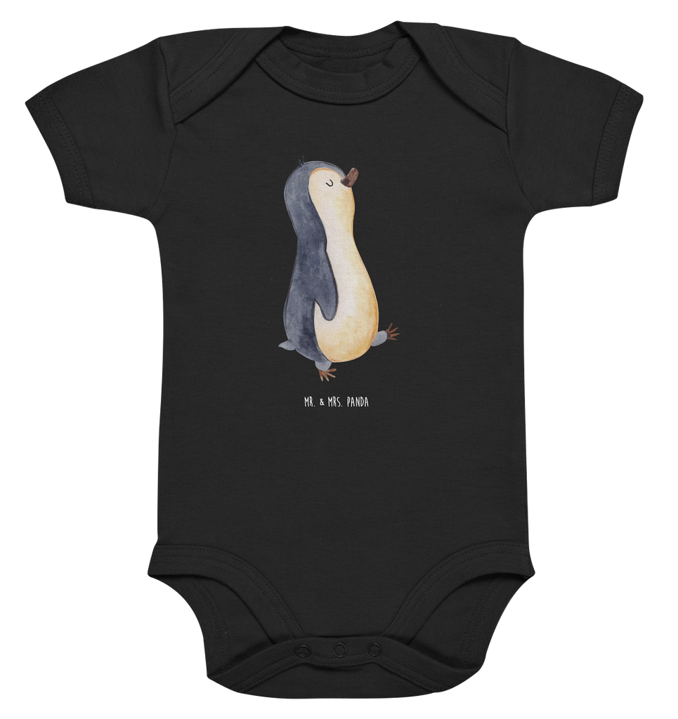Organic Baby Body Pinguin marschierend Babykleidung, Babystrampler, Strampler, Wickelbody, Baby Erstausstattung, Junge, Mädchen, Pinguin, Pinguine, Frühaufsteher, Langschläfer, Bruder, Schwester, Familie