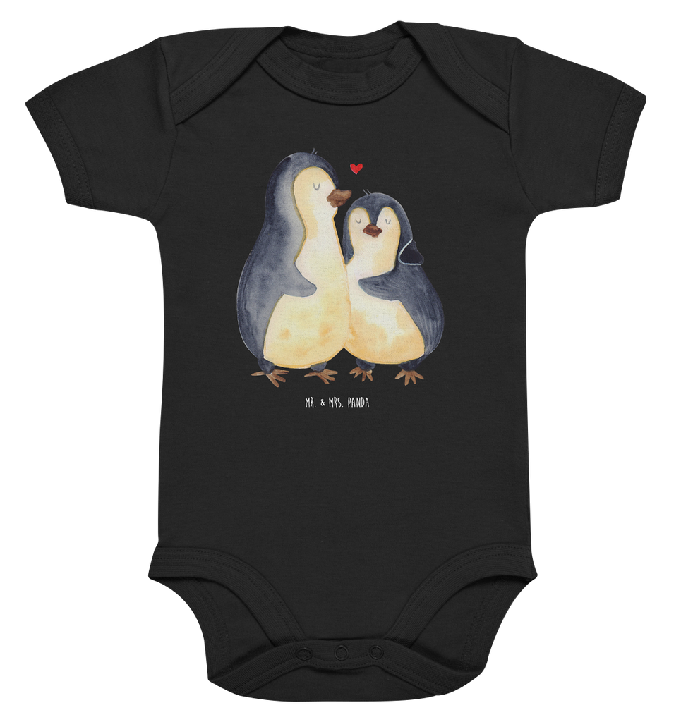 Organic Baby Body Pinguin umarmend Babykleidung, Babystrampler, Strampler, Wickelbody, Baby Erstausstattung, Junge, Mädchen, Pinguin, Liebe, Liebespaar, Liebesbeweis, Liebesgeschenk, Verlobung, Jahrestag, Hochzeitstag, Hochzeit, Hochzeitsgeschenk