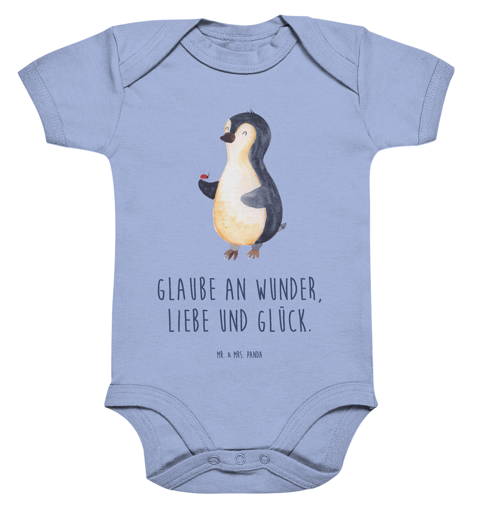 Organic Baby Body Pinguin Marienkäfer Babykleidung, Babystrampler, Strampler, Wickelbody, Baby Erstausstattung, Junge, Mädchen, Pinguin, Pinguine, Marienkäfer, Liebe, Wunder, Glück, Freude, Lebensfreude