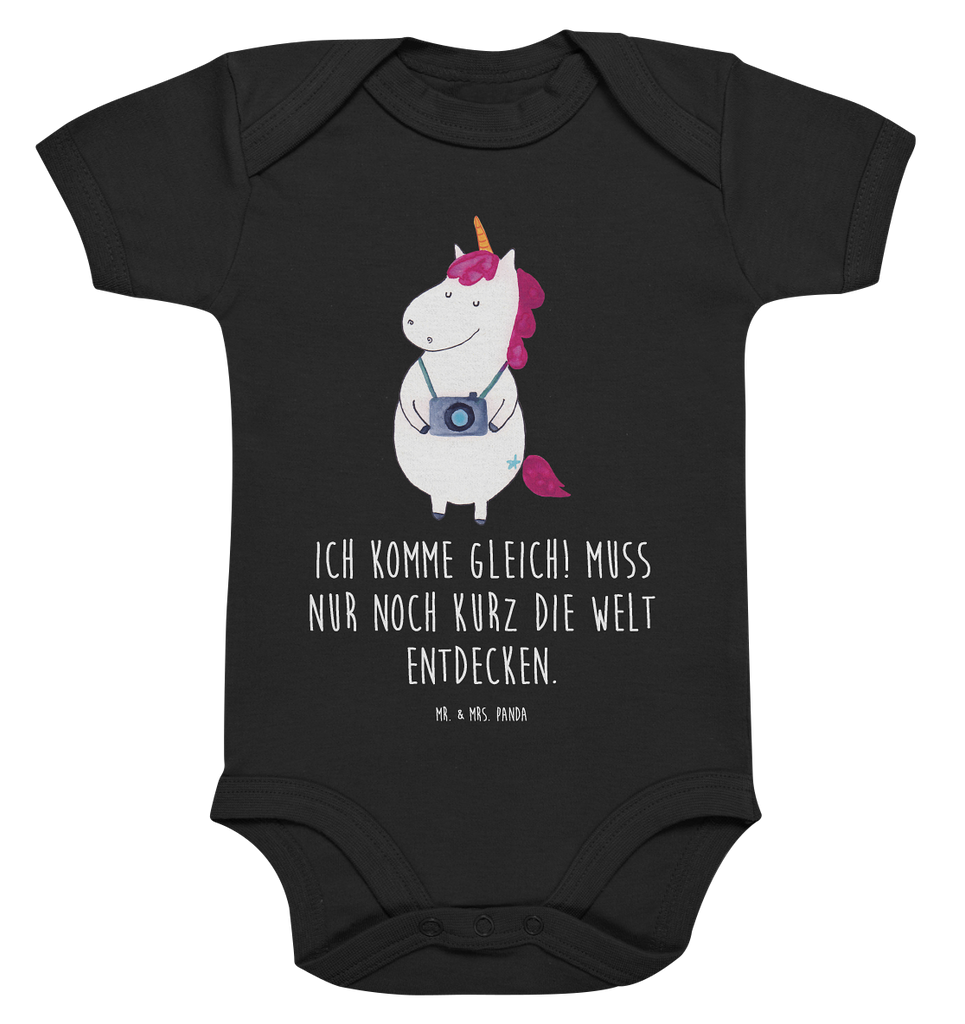 Organic Baby Body Einhorn Fotograf Babykleidung, Babystrampler, Strampler, Wickelbody, Baby Erstausstattung, Junge, Mädchen, Einhorn, Einhörner, Einhorn Deko, Pegasus, Unicorn, Fotograf, Fotografie, Kamera, Reisen, Weltreise, Weltenbummler, Urlaub, Tourist, Kurztrip, Reise, Städtereise