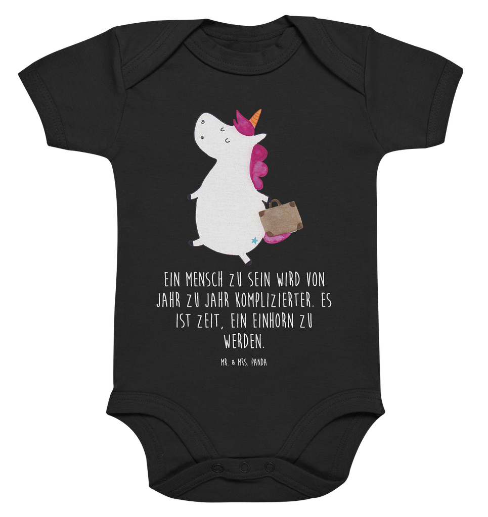 Organic Baby Body Einhorn Koffer Babykleidung, Babystrampler, Strampler, Wickelbody, Baby Erstausstattung, Junge, Mädchen, Einhorn, Einhörner, Einhorn Deko, Pegasus, Unicorn, unicorn, Koffer, Verreisen, Reise, Gepäck, Abenteuer, Erwachsen, Kind, albern, Spaß, lustig, witzig