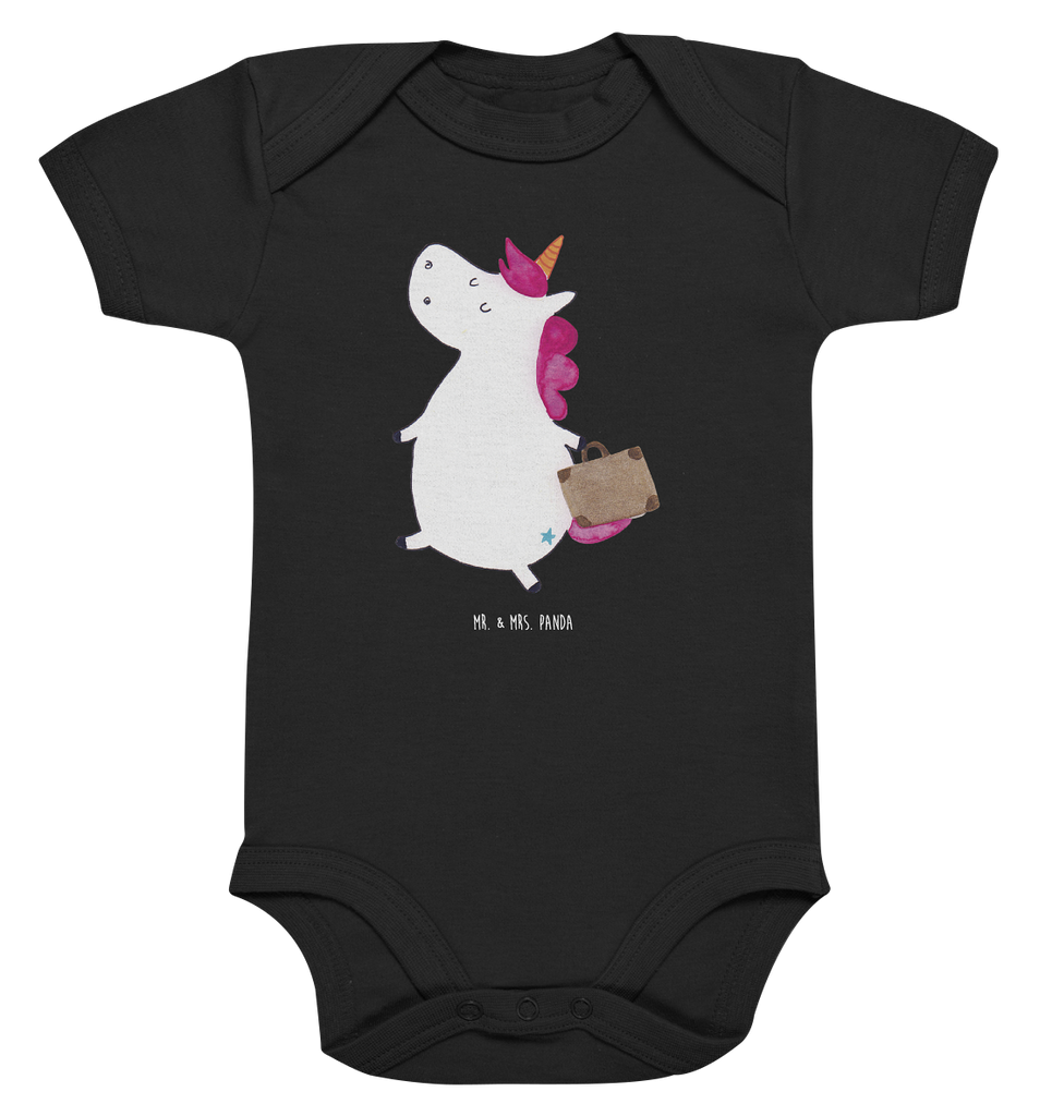 Organic Baby Body Einhorn Koffer Babykleidung, Babystrampler, Strampler, Wickelbody, Baby Erstausstattung, Junge, Mädchen, Einhorn, Einhörner, Einhorn Deko, Pegasus, Unicorn, unicorn, Koffer, Verreisen, Reise, Gepäck, Abenteuer, Erwachsen, Kind, albern, Spaß, lustig, witzig