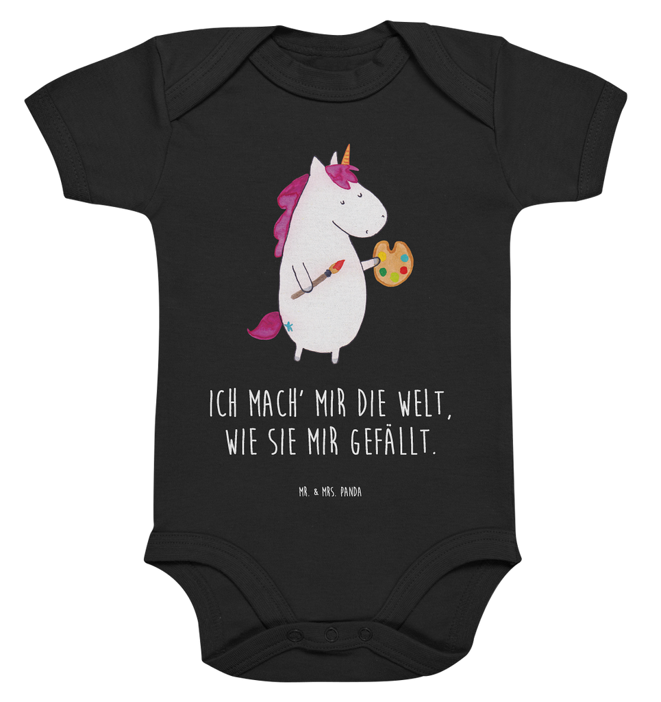 Organic Baby Body Einhorn Künstler Babykleidung, Babystrampler, Strampler, Wickelbody, Baby Erstausstattung, Junge, Mädchen, Einhorn, Einhörner, Einhorn Deko, Pegasus, Unicorn, Englisch, Künstler, Artist, Malen, Zeichnen, Welt, Farbe, Stift, Pinsel, Geschenk, Maler