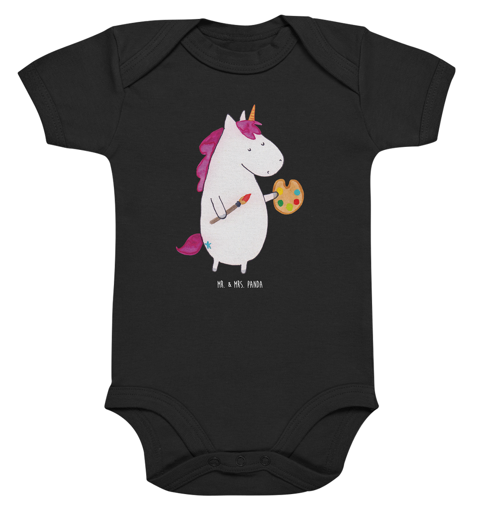 Organic Baby Body Einhorn Künstler Babykleidung, Babystrampler, Strampler, Wickelbody, Baby Erstausstattung, Junge, Mädchen, Einhorn, Einhörner, Einhorn Deko, Pegasus, Unicorn, Englisch, Künstler, Artist, Malen, Zeichnen, Welt, Farbe, Stift, Pinsel, Geschenk, Maler