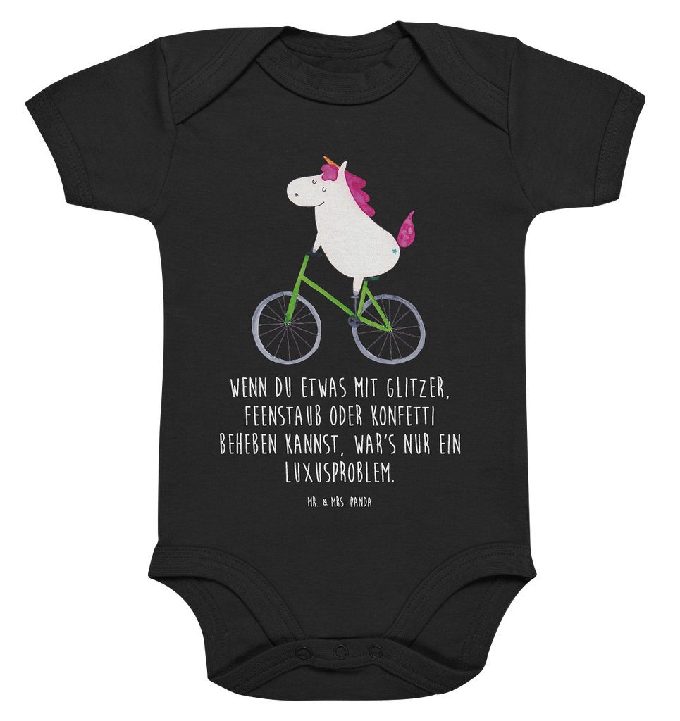 Organic Baby Body Einhorn Radfahrer Babykleidung, Babystrampler, Strampler, Wickelbody, Baby Erstausstattung, Junge, Mädchen, Einhorn, Einhörner, Einhorn Deko, Pegasus, Unicorn, Radfahren, Radfahrer, Rad, Bike, Feenstaub, Konfetti, Luxusproblem, Kummer, Liebeskummer
