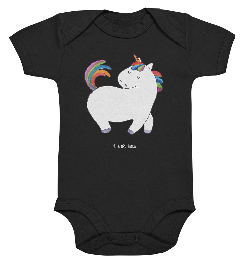 Organic Baby Body Einhorn stolzierend Babykleidung, Babystrampler, Strampler, Wickelbody, Baby Erstausstattung, Junge, Mädchen, Einhorn, Einhörner, Einhorn Deko, Pegasus, Unicorn, stolz, anders, bunt, Pferd, Reiter, Reiten, Freundin, Geschenk