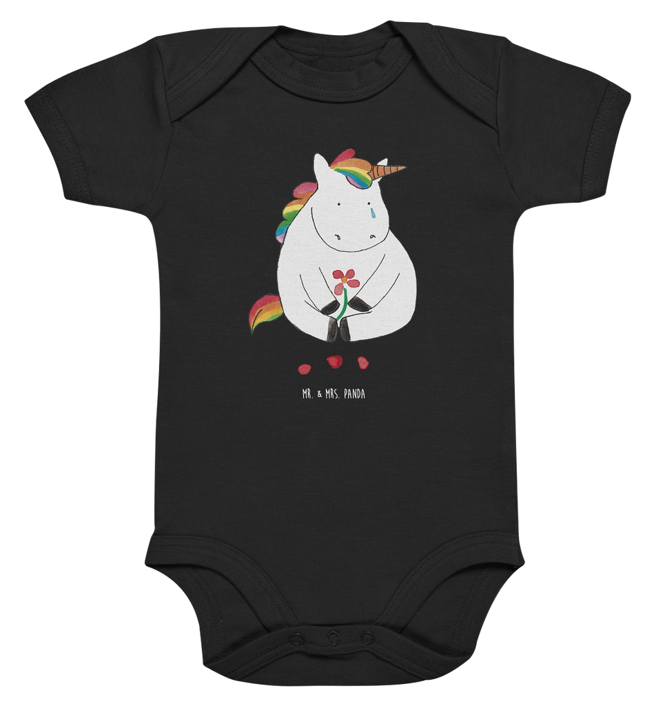 Organic Baby Body Einhorn Traurig Babykleidung, Babystrampler, Strampler, Wickelbody, Baby Erstausstattung, Junge, Mädchen, Einhorn, Einhörner, Einhorn Deko, Pegasus, Unicorn, Glitzer, Trösten. Freundschaft, Freunde, Liebe, Trauer, Grußkarte, Blume