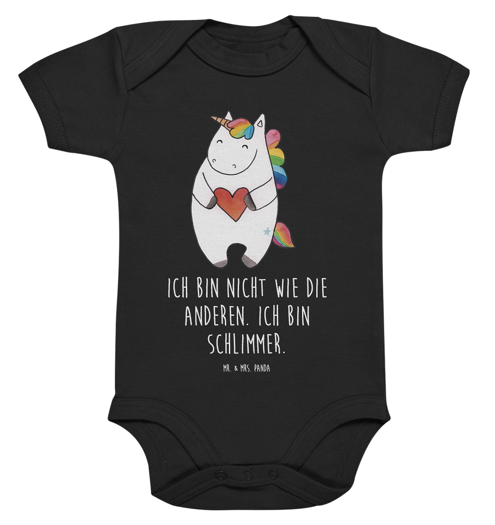 Organic Baby Body Einhorn Herz Babykleidung, Babystrampler, Strampler, Wickelbody, Baby Erstausstattung, Junge, Mädchen, Einhorn, Einhörner, Einhorn Deko, Pegasus, Unicorn, Herz, schlimm, böse, witzig, lustig, Freundin, anders, bunt
