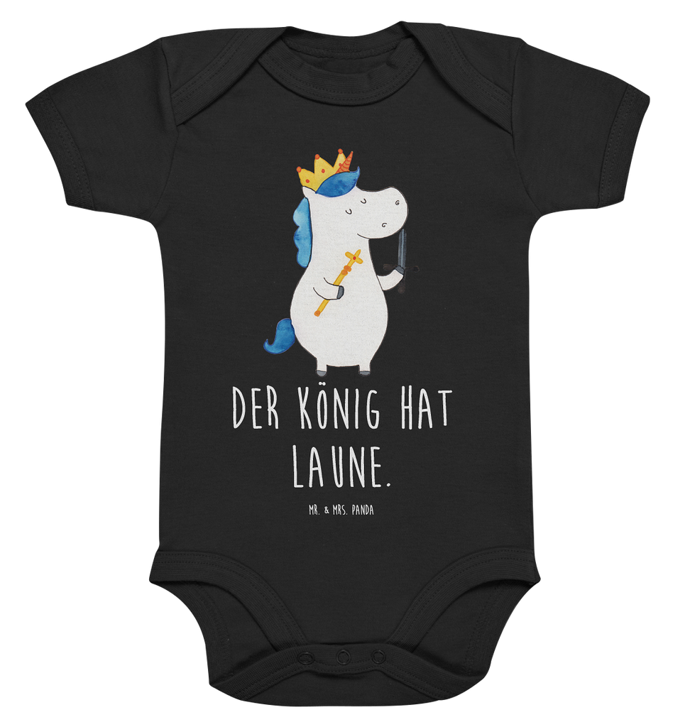 Organic Baby Body Einhorn König mit Schwert Babykleidung, Babystrampler, Strampler, Wickelbody, Baby Erstausstattung, Junge, Mädchen, Einhorn, Einhörner, Einhorn Deko, Pegasus, Unicorn, König, Ritter, Mittelalter