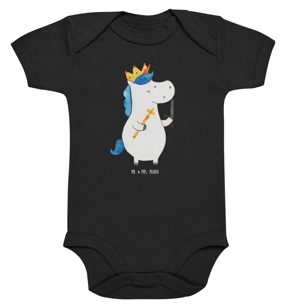 Organic Baby Body Einhorn König mit Schwert Babykleidung, Babystrampler, Strampler, Wickelbody, Baby Erstausstattung, Junge, Mädchen, Einhorn, Einhörner, Einhorn Deko, Pegasus, Unicorn, König, Ritter, Mittelalter