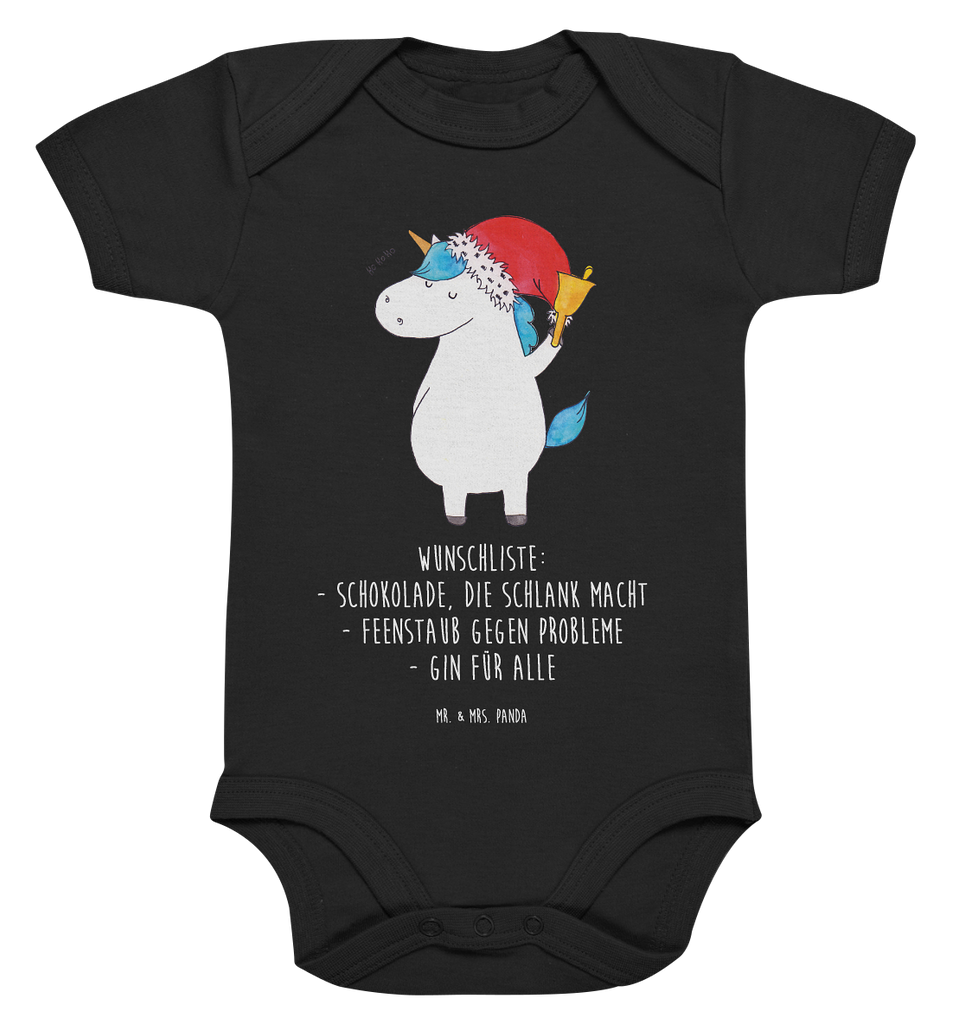 Organic Baby Body Einhorn Weihnachtsmann Babykleidung, Babystrampler, Strampler, Wickelbody, Baby Erstausstattung, Junge, Mädchen, Einhorn, Einhörner, Einhorn Deko, Pegasus, Unicorn, Gin, Schokolade, Schoki, Weihnachten, Weihnachtsmann, Nikolaus, Wunschzettel, Wunschliste, Feenstaub