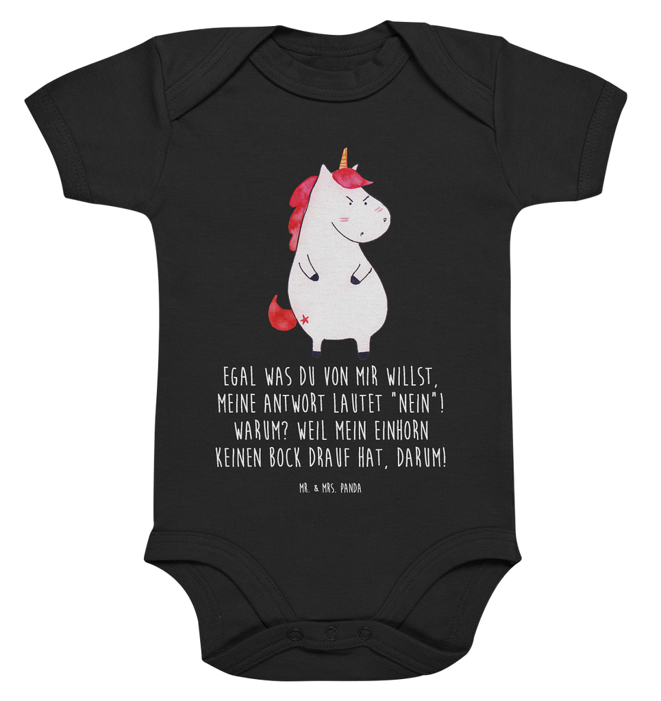 Organic Baby Body Einhorn wütend Babykleidung, Babystrampler, Strampler, Wickelbody, Baby Erstausstattung, Junge, Mädchen, Einhorn, Einhörner, Einhorn Deko, Pegasus, Unicorn, Realität, Ansage, lustlos, nein, Büro, Arbeit, wütend, dumme Fragen, lustig, Spaß, Geschenk