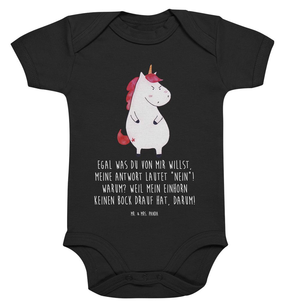 Organic Baby Body Einhorn wütend Babykleidung, Babystrampler, Strampler, Wickelbody, Baby Erstausstattung, Junge, Mädchen, Einhorn, Einhörner, Einhorn Deko, Pegasus, Unicorn, Realität, Ansage, lustlos, nein, Büro, Arbeit, wütend, dumme Fragen, lustig, Spaß, Geschenk