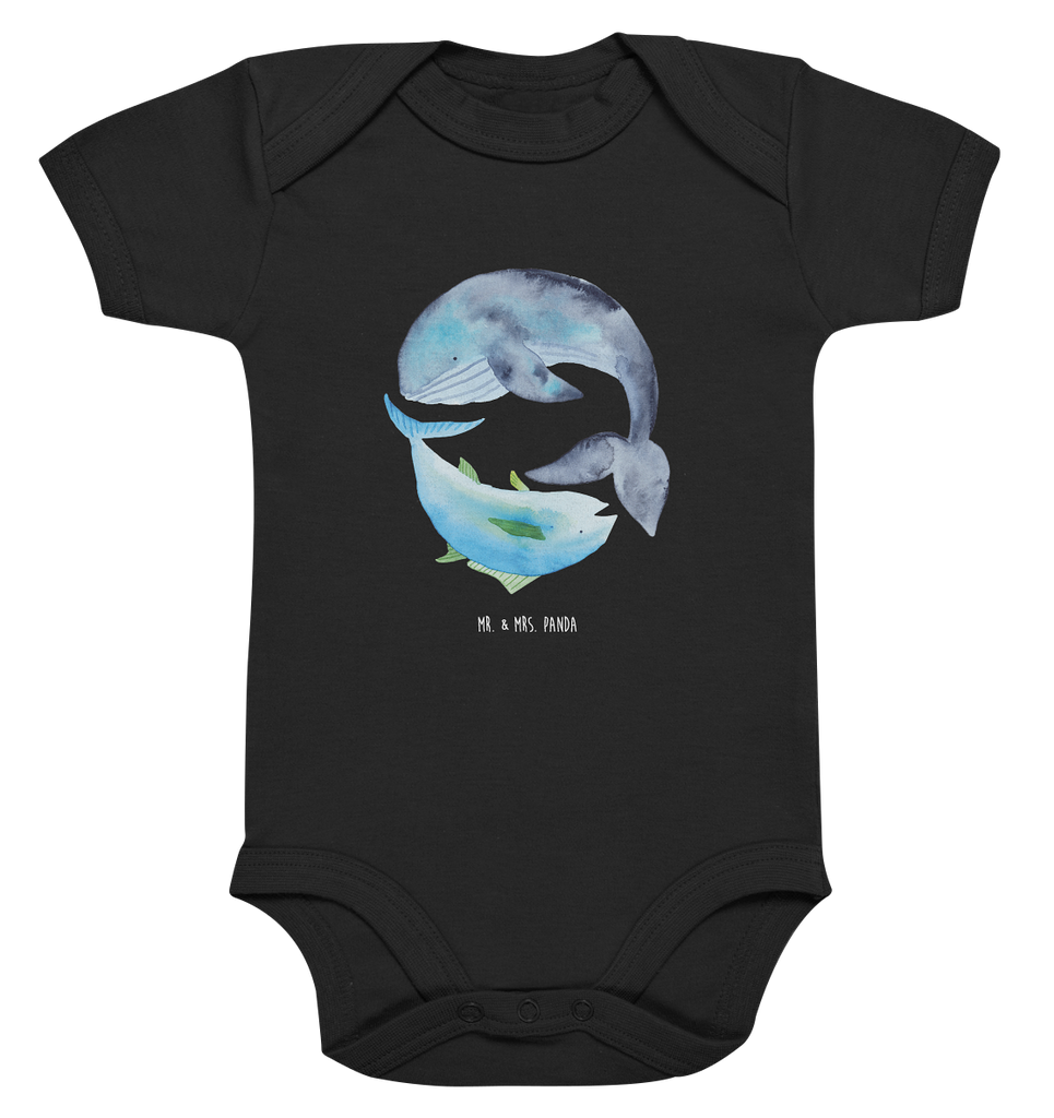 Organic Baby Body Walfisch & Thunfisch Babykleidung, Babystrampler, Strampler, Wickelbody, Baby Erstausstattung, Junge, Mädchen, Tiermotive, Gute Laune, lustige Sprüche, Tiere, Wal, Wahl, Tunfisch, Wortwitz lustig, Spruch lustig, Flachwitz, Witz, Spruch des Tages, Flachwitz Geschenk