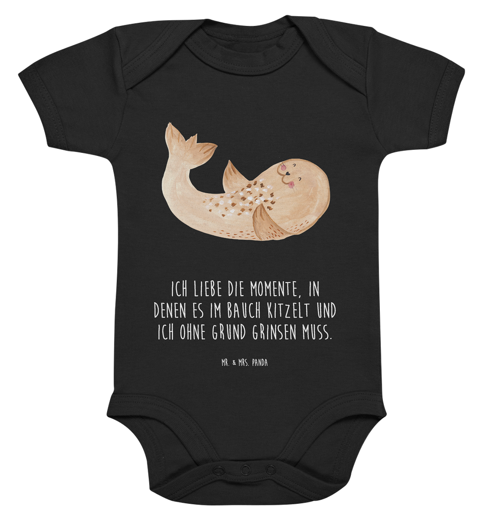 Organic Baby Body Robbe liegend Babykleidung, Babystrampler, Strampler, Wickelbody, Baby Erstausstattung, Junge, Mädchen, Tiermotive, Gute Laune, lustige Sprüche, Tiere, Robbe, Robben, Seehund, Strand, Meerestier, Ostsee, Nordsee, Lachen, Freude