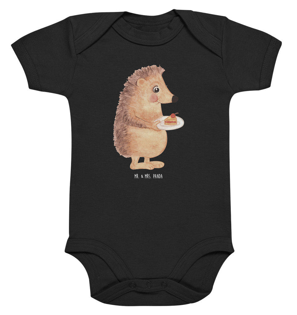 Organic Baby Body Igel mit Kuchenstück Babykleidung, Babystrampler, Strampler, Wickelbody, Baby Erstausstattung, Junge, Mädchen, Tiermotive, Gute Laune, lustige Sprüche, Tiere, Igel, Essen Spruch, Kuchen, Backen Geschenk, Kuchen backen, Einladung Party, Geburtstagskuchen, Torte