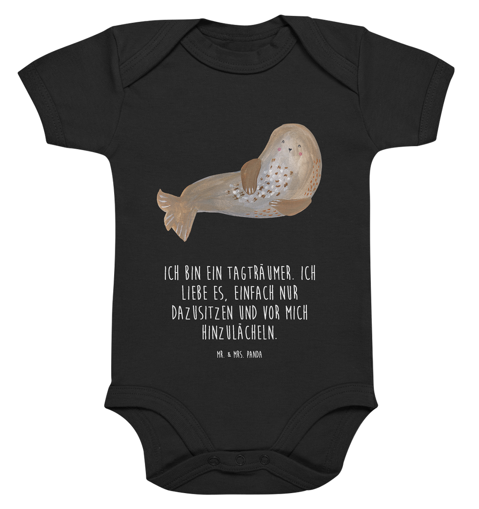 Organic Baby Body Robbe lachend Babykleidung, Babystrampler, Strampler, Wickelbody, Baby Erstausstattung, Junge, Mädchen, Tiermotive, Gute Laune, lustige Sprüche, Tiere, Robbe, Robben, Seehund, Strand, Meerestier, Ostsee, Nordsee