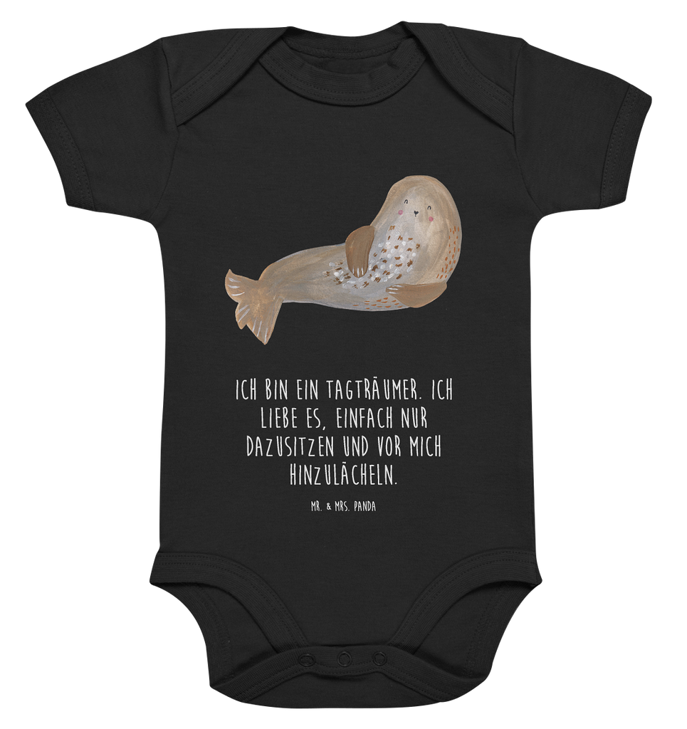 Organic Baby Body Robbe lachend Babykleidung, Babystrampler, Strampler, Wickelbody, Baby Erstausstattung, Junge, Mädchen, Tiermotive, Gute Laune, lustige Sprüche, Tiere, Robbe, Robben, Seehund, Strand, Meerestier, Ostsee, Nordsee
