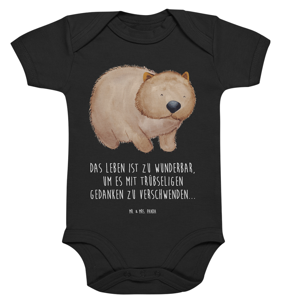Organic Baby Body Wombat Babykleidung, Babystrampler, Strampler, Wickelbody, Baby Erstausstattung, Junge, Mädchen, Tiermotive, Gute Laune, lustige Sprüche, Tiere, Wombat, Das Leben ist schön, Motivation, Spruch, Australien