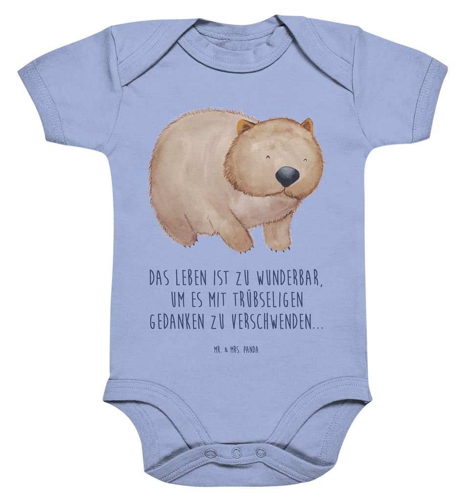 Organic Baby Body Wombat Babykleidung, Babystrampler, Strampler, Wickelbody, Baby Erstausstattung, Junge, Mädchen, Tiermotive, Gute Laune, lustige Sprüche, Tiere, Wombat, Das Leben ist schön, Motivation, Spruch, Australien