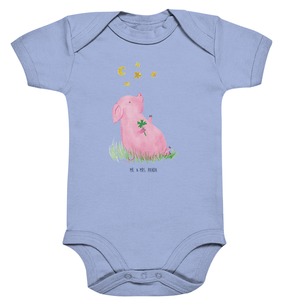 Organic Baby Body Glücksschwein Babykleidung, Babystrampler, Strampler, Wickelbody, Baby Erstausstattung, Junge, Mädchen, Tiermotive, Gute Laune, lustige Sprüche, Tiere, Glücksschwein. Glück, Schwein, Schweinchen, Sterne, Sernchen, Ziele, Träume, Motivation, Glücksbringer
