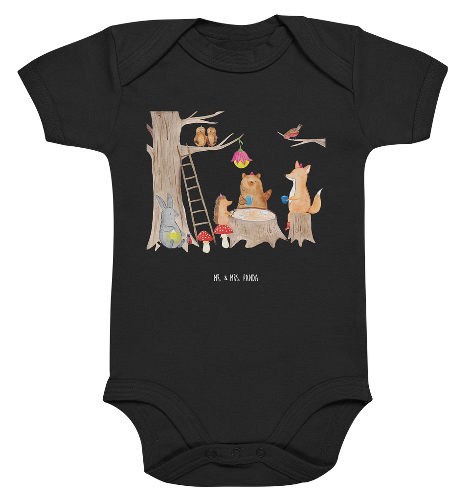 Organic Baby Body Waldtiere Picknick Babykleidung, Babystrampler, Strampler, Wickelbody, Baby Erstausstattung, Junge, Mädchen, Tiermotive, Gute Laune, lustige Sprüche, Tiere, Waldtiere, Picknick, Wald, Fuchs, Hase, Igel, Maus, Eichhörnchen